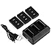 Produktbild Yangers Parrot minidrones Hub-Ladegerät + 3 Pack 3.7V 600mAh Batterien, 3 Hub-Ports Ladegerät für Jumping Sumo Rolling Spider Mambo Airborne Hydrofoil Swing