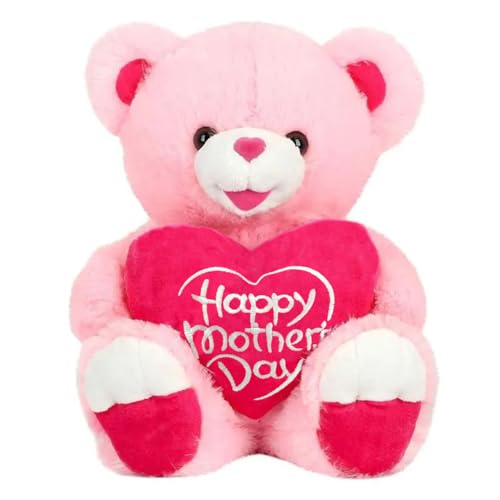 SKIPTHYBER Teddy Bear Peluche 20cm Happy Mother's Day Peluche Romántico Teddy Bear Regalo de San Mother's Day Suave para acurrucarse y Jugar, para niños y Adultos, Gran Idea de Regalo
