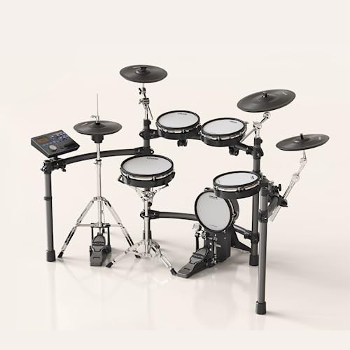Nux Dm-8 All Mesh Heads Professional Electronic Drum Kit For Stage Or Studio With Bluetooth Usb Midi Connectivity Pads Kick Pedal And Drum Black