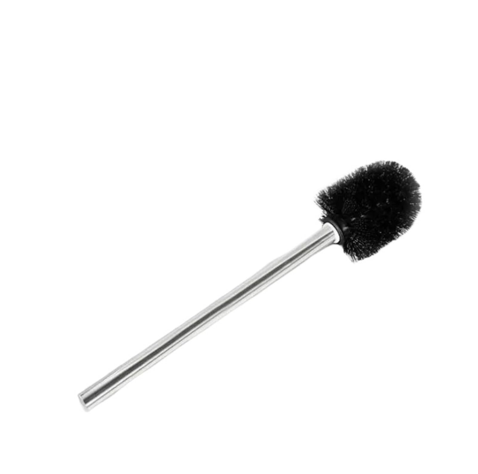 Toilet Brush Stainless steel toilet brush Toilet cleaning brush Plastic toilet cleaning brush daily necessities practical(Black)