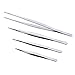 Shappy 4 Pieces Tweezer Set Stainless Steel Long Straight Tweezers Plant Grass Garden Tweezers with Serrated Tips, 11.8/9.8/7.9/6.3 Inches Long