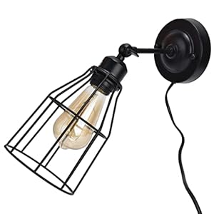 Industriële lamp, corrosiebestendig vintage gebruikt op grote schaal wandkandelaars zwart voor woonkamer voor gang voor…