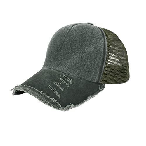 Gorra de béisbol vintage de algodón desgastado para papá, gorra de béisbol de malla para el sol, gorra de hip hop, ropa de calle ajustable, liquidación de ventas, -, Talla única