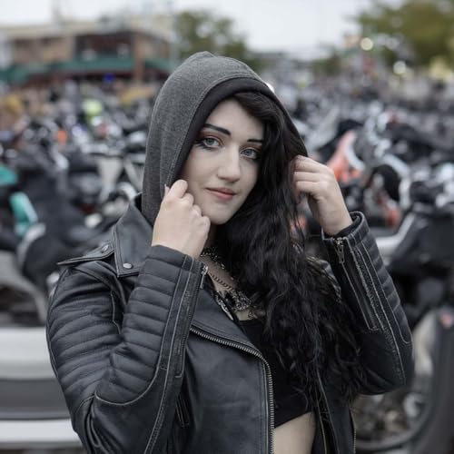 Image of Milwaukee Leather Women's Premium Leather Motorcycle Riding Jacket With Removable Hoodie Liner