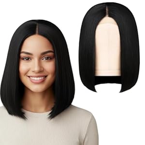 Human Hair Wig, Bob Wig with Lace Front, Wigs for Women Human Hair, 30cm Straight Bob Wig Human Hair, Natural Look for Daily Wear, Special Occasions, and Cosplay