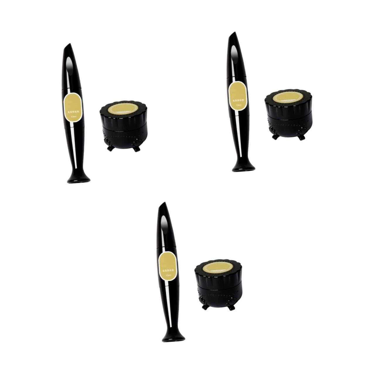 Healvian 3sets Penna Per Colla Per Unghie Gel Adesivo Per Decorazioni Nail Art Strumento Per Manicure Accessori Per Unghie Con Design Ago e Pennello Per Strass Resistente e Facile Da Usare