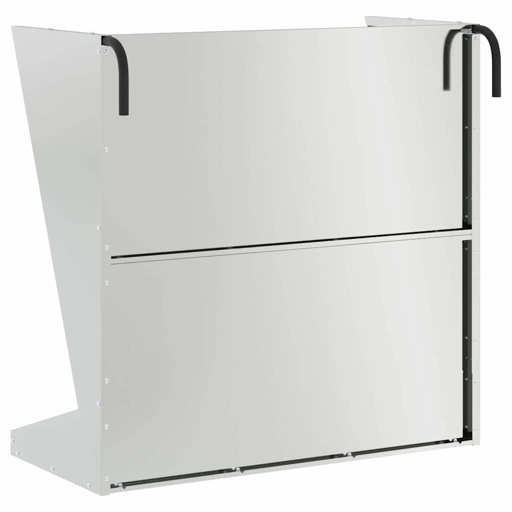 Comedero de heno de acero galvanizado de 71 x 33 x 70 cm, comedero automático resistente a la intemperie con 5 kg de capacidad para mascotas como gatos, perros, pájaros, roedores, ideal para