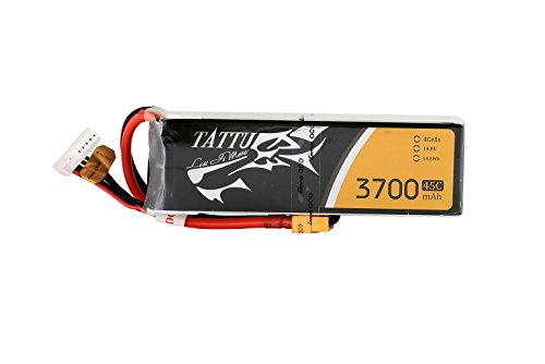 Tattu LiPo Battery Pack 3700mAh 14.8V 45C 4S oplaadbare RC-batterij met XT60 Plug voor FPV Racing Quad Copter Drone Airplane Aircraft Flight Blackout Mini Spider Hex 330 360