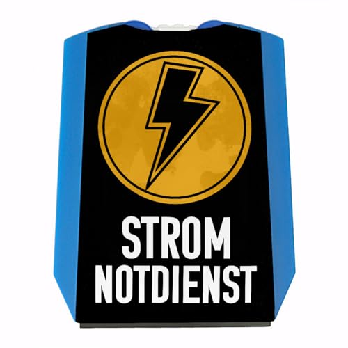 speecheese Strom-Notdienst Parkscheibe mit 2 Einkaufswagenchips Parkuhr für Elektriker die Notdienste verrichten müssen mit StVO Zulassung viel mit dem Auto unterwegs auf der Arbeit