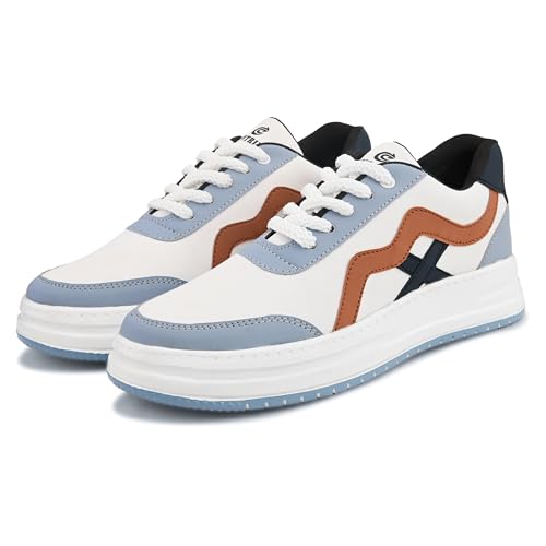 Image of Centrino Gym Casual Sneakers for Man | Shoes for Men Stylish | Lightweight Lace-Up Canvas Walking Shoes | Cushioned Insole | Breathable Comfortable | Anti-Skid Sole | Mens Sports Sneaker Shoes Daily (9537)