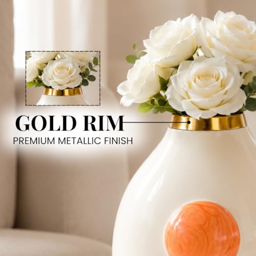 Image of Urban Born Vases For Living Room Corner |Big Vases For Elegant Home Decoration |Home Decor Flower Vase Iron |Fresh or artificial Metal Flower Vase Stand For Dining Table, Bedroom, Office, Wedding Gift