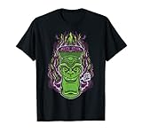 Funny Halloween Frankenstein Cartoon Scary Cute Horror Face T-Shirt
