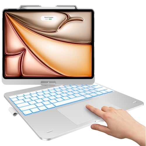 typecase Keyboard Case for iPad Air 13-inch(M4/M3/M2, 2026/2025/2024), 360° Rotatable, Multi-Touch Trackpad, 11-Color Backlit Wireless Protective Cas