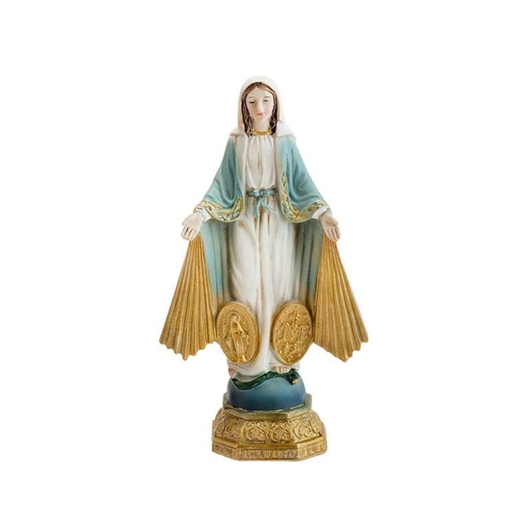 Vierge Miraculeuse figurine en résine DRW de 15 cm pour coin prière et salon