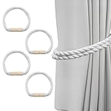 Largement Utilisé: Ce kit contient 4 embrasse rideaux, qui conviennent aux rideaux de lieux tels que la chambre, le salon, la salle à manger, la salle de bain, le bureau, etc. Il peut également servir de lien pour sacs-cadeaux ou d'accessoires de décoration DIY