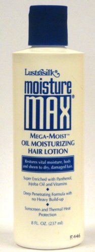 Lustrasilk Moisture Max Mega-moist Oil Moisturizing Hair Lotion, 8 Oz (Pack of 4)