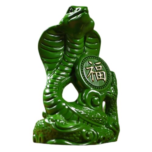 Figura de serpiente china,Figuras de serpiente de madera,Decoración de estatua de serpiente tallada Estatua del año de la serpiente - Pequeñas decoraciones de escritorio Figuras de animales para estan
