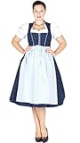 15650 Kaiser Franz Josef Dirndl Bodensee 70er Marine Sky Size 36