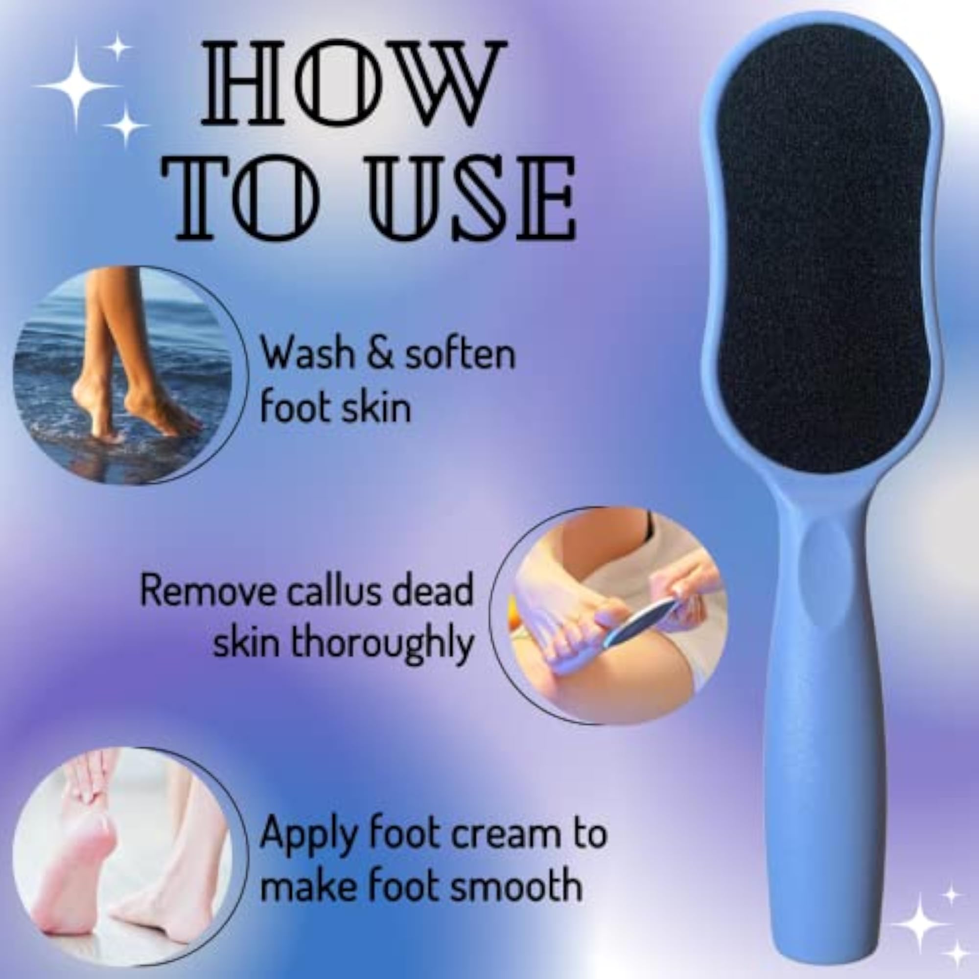 2 Packs Foot File Scrubber Callus Remover
