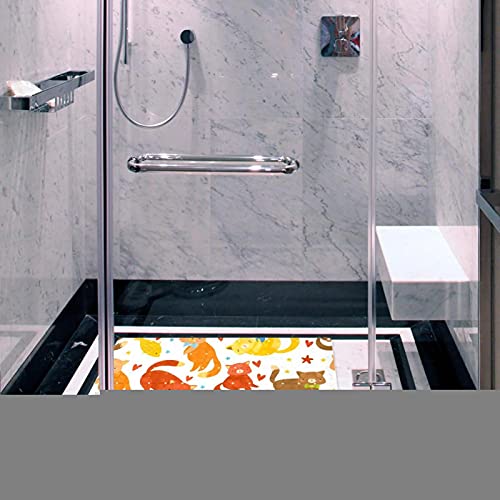 Tapis de douche antidérapant pour baignoire lavable en machine avec ventouses