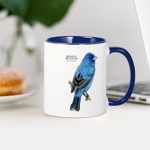 Taza de cerámica 11 oz CafePress Indigo Bunting miniatura 4