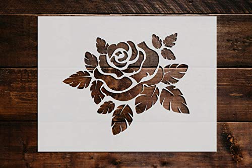 Rose Stencil DIY Reusable Craft and Painting Wall Stencils - 200 (18"x12")