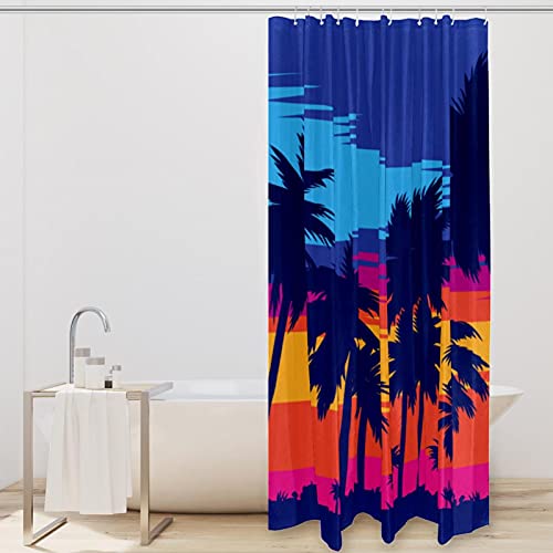 Rideau sans odeur de douche Coconut Tree Forest anti-bactérien - 3