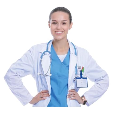 Marosoniy White Lab Coat Halloween Christmas Parties Cosplay Scientist Doctor Women Men Snap Long Sleeve Poly Cotton Medical Coat (XL) Cover