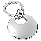 Für Damen und Herren SILBERKANNE Schlüsselanhänger rund 4x7 cm Silber Plated versilbert in Premium Verarbeitung und mit schicker Geschenkverpackung