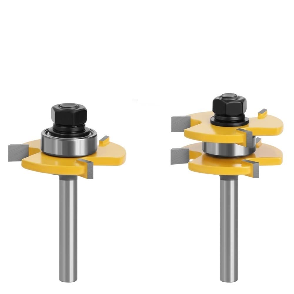 2 Pcs 8 millimetri Gambo Lingua Scanalatura Giunto Assemblare Punte del Router T-Slot Fresa for La Lavorazione Del Legno Utensili Da Taglio MC02002