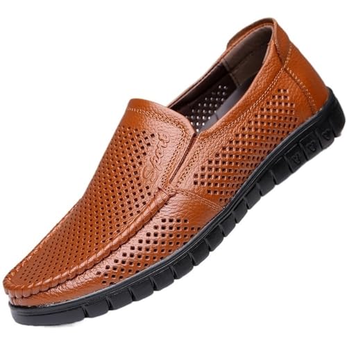Loafers for Men Breathable Lightweight Loafer Shoes Leather Resistant Anti-Slip Lightweight Classic Slip-on