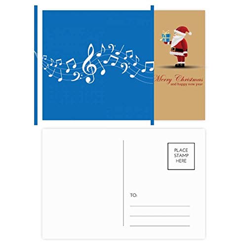 Cartes postales Père Noël Bleu Energetic lot de 20 correspondance vœux hiver