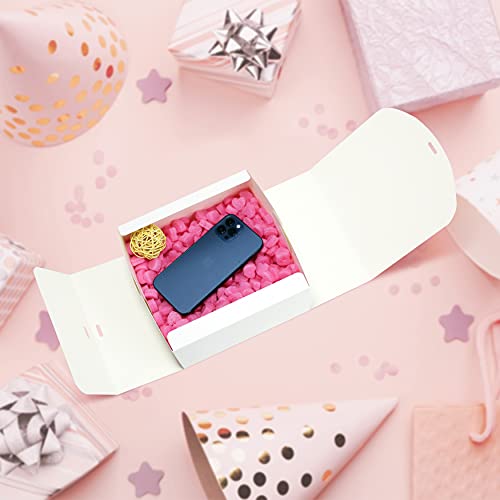 Huaprint Gift Boxes With Lids,White, 8X8X4Inches,Bridesmaid Proposal Box,12 Sets,Kraft Paper For Wedding,Packaging,Present,Birthday,Cupcake Boxes,Crafting #TOP3