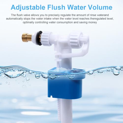 DASIAUTOEM Spülkasten Füllventil Universal, Stabile Wasserauslass-Toilettenspülkasten-Spülteile, G3/8 und G1/2 Messing Anschluß Spülkasten Ersatzteile für Kunststoff und Keramikspülkästen
