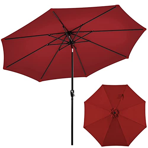 Parasol de jardin inclinable de 2m70 avec manivelle pour terrasse