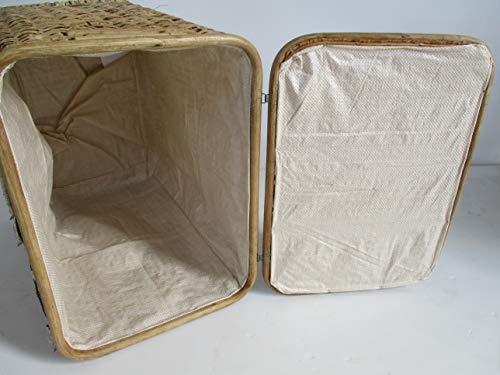 Cesto porta biancheria vimini in rattan cm