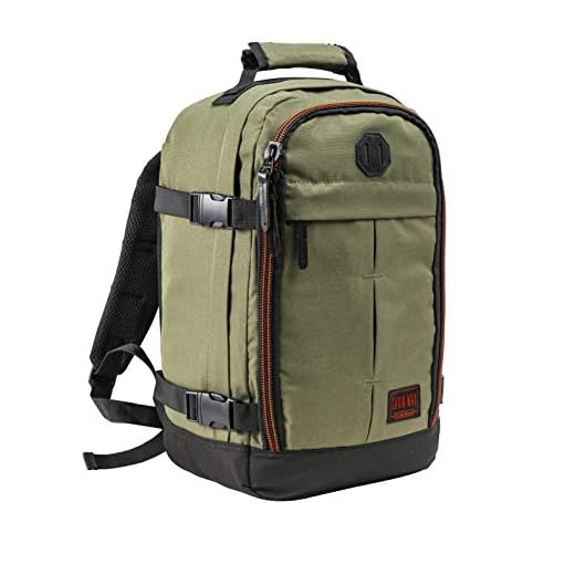 Cabin Max Metz 20L 40x20x25 cm Maleta de Cabina Pequeña Mochila de Viaje Stowaway Ideal para Llevar Debajo del Asiento en Ryanair (Vintage Khaki)