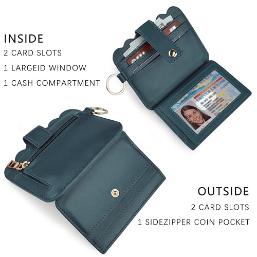 Image of Wristlet Wallet for Women with Keychain - RFID Card Holder Small Wallet Wristlet with Key Ring