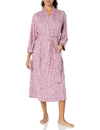 N Natori Women's Wild Instinct Robe Length 49" Bathrobe, Grape, X-Small