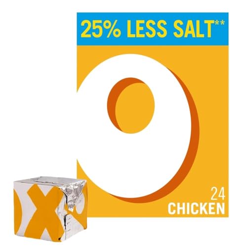OXO 24 Reduced Salt Chicken Stock Cubes – Deep Flavour, Lower Salt, Ideal for Roasts, Soups, Casseroles & Holiday Cooking, 142 g (Pack of 1)