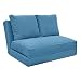 EVERGREENWEB – Sofá Cama Futón Azul 2 Plazas - Sofá Cama Extensible - Sillón Cama, Sofá de Piso Regulable con Cojín, Sofá Cama Colchón Doble para habitación pequeña, apartamento, Dormitorio | Hoshi