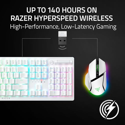 Image of Razer PC Gaming Bundle: Basilisk V3 Pro 35K Wireless Gaming Mouse + Firefly V2 Pro RGB Gaming Mouse Mat - White