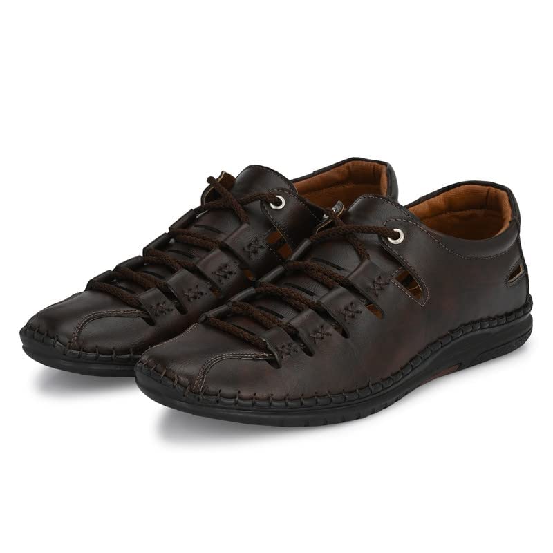 Rising Wolf Men’s Formal Lace up Sandals BR/06 (B0C69PKBP6) Amazon Price History, Amazon Price Tracker