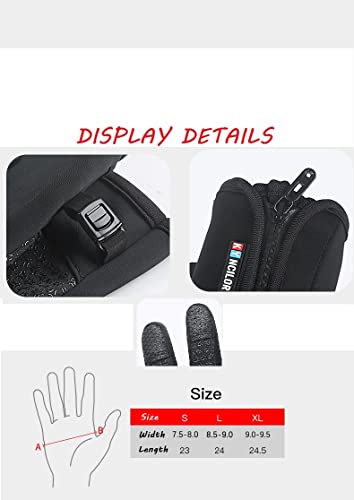 Houson Men's Winter Gloves, Cycling Gloves, Touchscreen Warm Gloves, Thermal Waterproof Gloves, S (8 Cm X 23 Cm) #TOP2