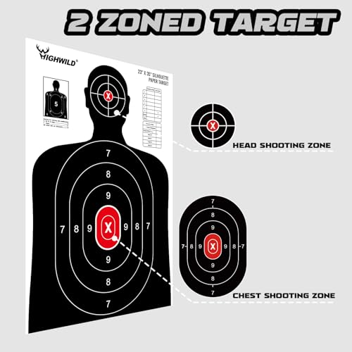 Image of Highwild Shooting Range Silhouette Paper Target - 23X35 Inches - Suitable for Handguns, Rifles, Airguns, BB Guns