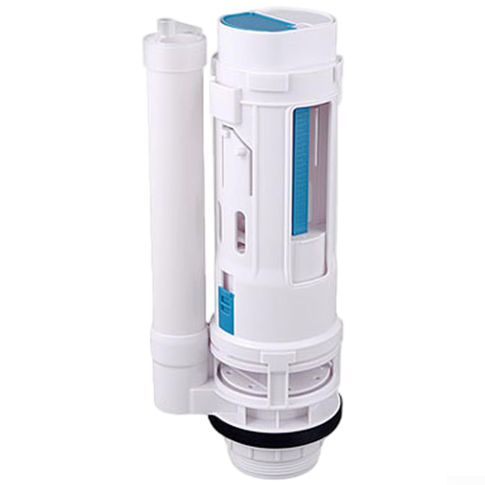 ABS Plastic Toilet Flush Valve for Split Tank Systems with Dual Button Operation and Adjustable Water Conservation Feature (Split 25CM)