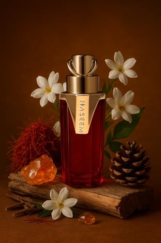 Image of NASEEM Carmine Attar 15 ml - Unisex Long Lasting Perfume Oil | Floral Ambery Fragrance with Saffron, Jasmine, Amber & Cedarwood