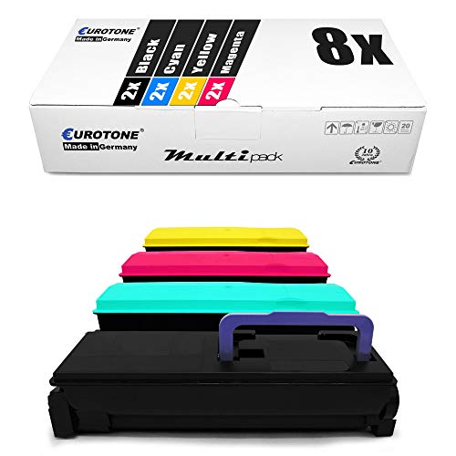 Toner Kyocera TK520 540 BK C Y M pour Kyocera Mita FS-C5100DN bundle Eurotone ISO 19798