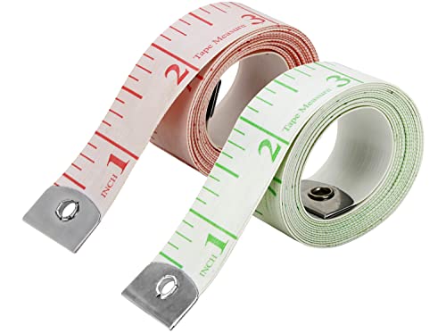 Raajsee Flexible Tape Measure Pack Of 2 | Accurate Measuring Tape For Body, Weight Loss & Medical Measurements, Dual Scale Cloth Sewing Tailor Ruler | 150Cm/60Inch #TOP9
