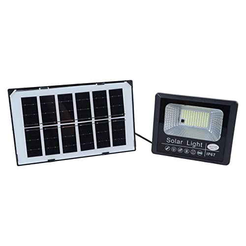 Luz de Inundación Solar de 30 W, Control Remoto, IP67 para Exteriores, Hogar, Jardín, Garaje, Parque, Patio de Recreo, Patio, Césped, Balcón, Calle, Oficina